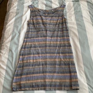 Toad & Co Linen Stripe Dress with Pockets Size Small